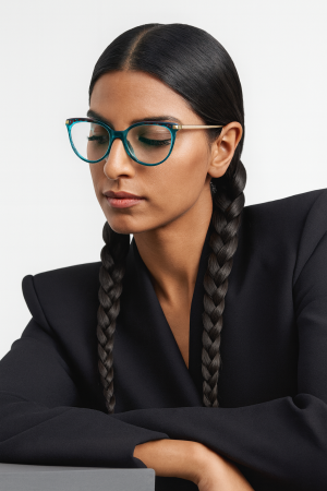 Beautiful lady wearing XL6013 glasses